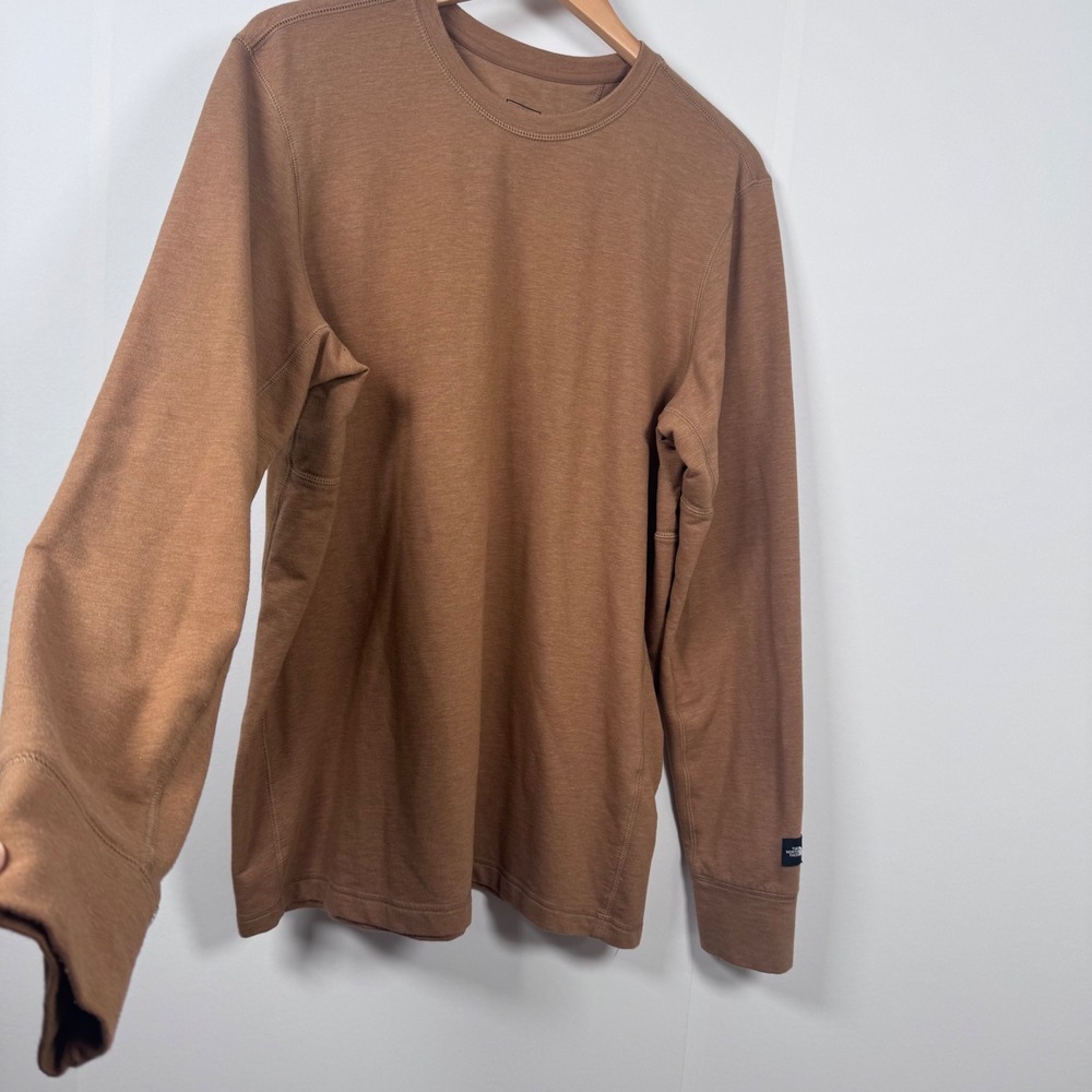 The North Face Brown Pullover Men XL Logo Granola Gorpcore Fall Basic Utility - Picture 3 of 13